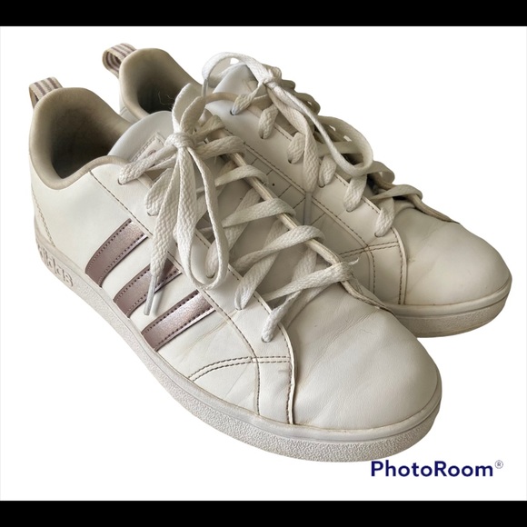Adidas White & Rose Gold Sneakers Size 7 - Picture 3 of 6